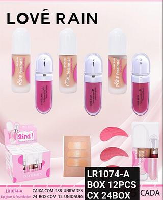 love rain duo base + gloss box 12 pç