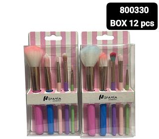 Kit Pincel Miravia box 12 pçs