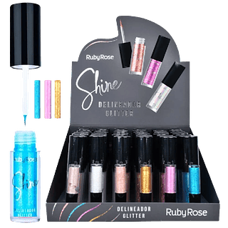 Ruby Rose Delineador Colorido Glitter Shine