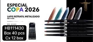 playboy lapis retratil metalizado box 40 pç