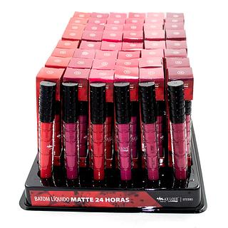 Box 48 Batom Líquido Matte 24 Horas Max Love Cor 33 a 38
