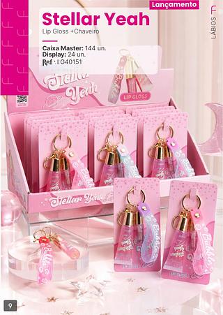 febella gloss chaveiro box 24 pç
