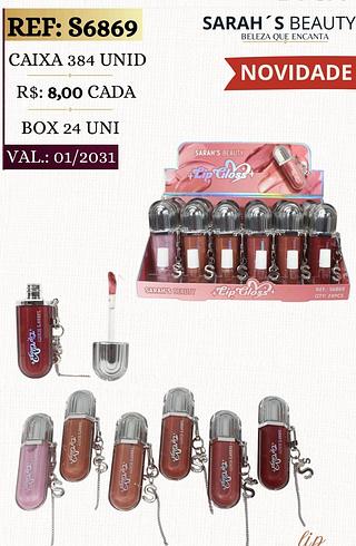 sarash beauty lip gloss box 24 pç