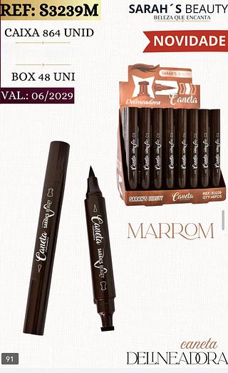 Sarah beauty caneta delineadora box 48 pcs
