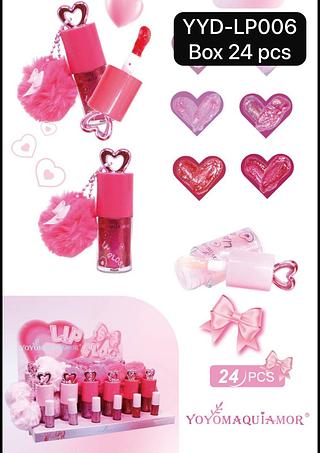 yoyo lip gloss box 24 pç